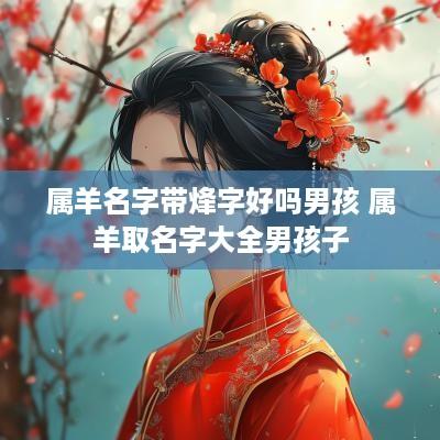 属羊名字带烽字好吗男孩 属羊取名字大全男孩子