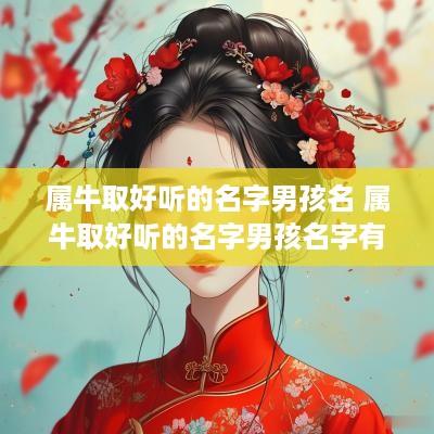 属牛取好听的名字男孩名 属牛取好听的名字男孩名字有哪些