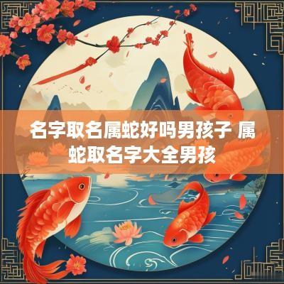 名字取名属蛇好吗男孩子 属蛇取名字大全男孩