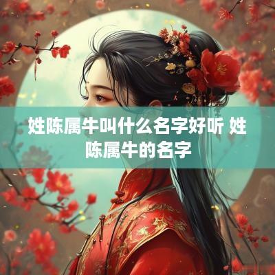姓陈属牛叫什么名字好听 姓陈属牛的名字