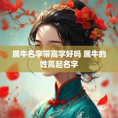属牛名字带高字好吗 属牛的姓高起名字
