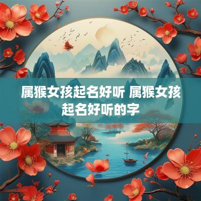 属猴女孩起名好听 属猴女孩起名好听的字