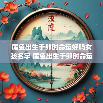 属兔出生于卯时命运好吗女孩名字 属兔出生于卯时命运好吗女孩名字怎么取