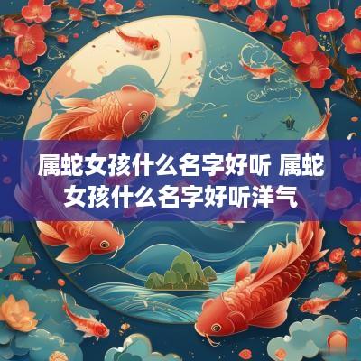 属蛇女孩什么名字好听 属蛇女孩什么名字好听洋气