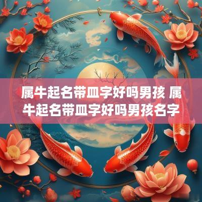 属牛起名带皿字好吗男孩 属牛起名带皿字好吗男孩名字
