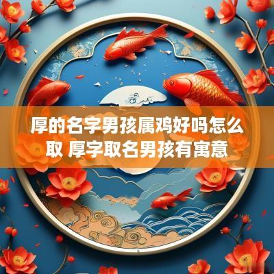厚的名字男孩属鸡好吗怎么取 厚字取名男孩有寓意