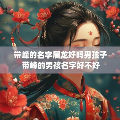 带峰的名字属龙好吗男孩子 带峰的男孩名字好不好