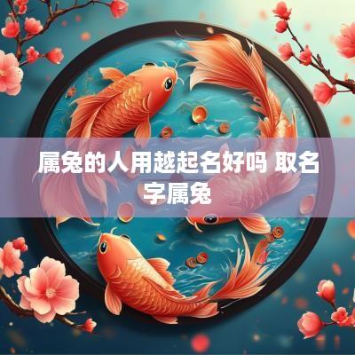 属兔的人用越起名好吗 取名字属兔