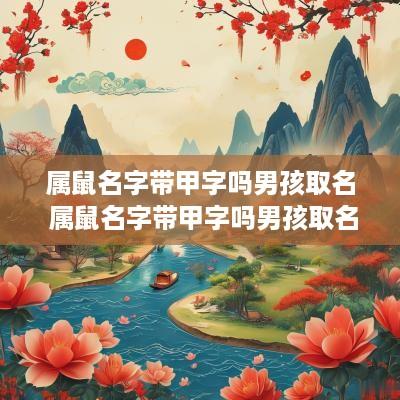 属鼠名字带甲字吗男孩取名 属鼠名字带甲字吗男孩取名大全