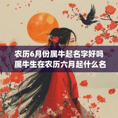 农历6月份属牛起名字好吗 属牛生在农历六月起什么名字