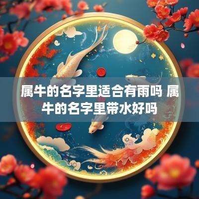 属牛的名字里适合有雨吗 属牛的名字里带水好吗