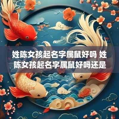 姓陈女孩起名字属鼠好吗 姓陈女孩起名字属鼠好吗还是属兔