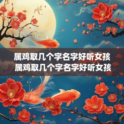 属鸡取几个字名字好听女孩 属鸡取几个字名字好听女孩子