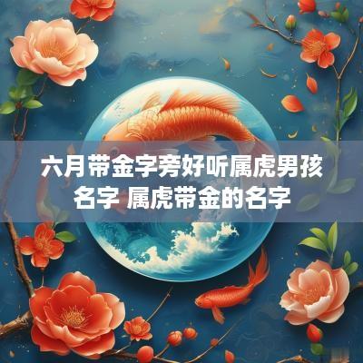 六月带金字旁好听属虎男孩名字 属虎带金的名字