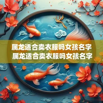 属龙适合卖衣服吗女孩名字 属龙适合卖衣服吗女孩名字大全