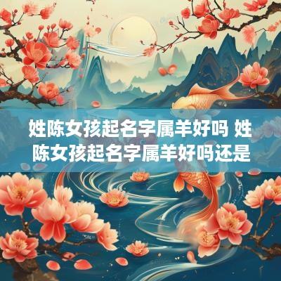 姓陈女孩起名字属羊好吗 姓陈女孩起名字属羊好吗还是属兔