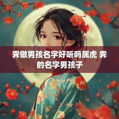 霁做男孩名字好听吗属虎 霁的名字男孩子
