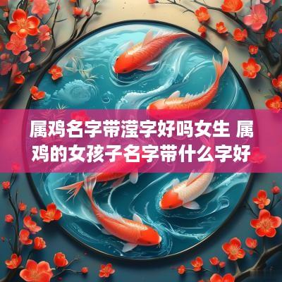 属鸡名字带滢字好吗女生 属鸡的女孩子名字带什么字好