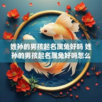 姓孙的男孩起名属兔好吗 姓孙的男孩起名属兔好吗怎么取