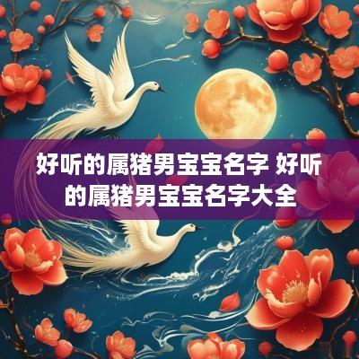 好听的属猪男宝宝名字 好听的属猪男宝宝名字大全