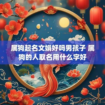 属狗起名文娟好吗男孩子 属狗的人取名用什么字好