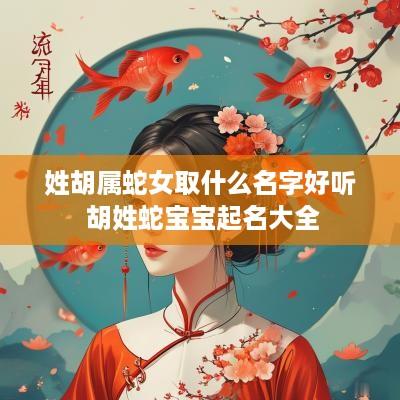 姓胡属蛇女取什么名字好听 胡姓蛇宝宝起名大全