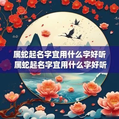 属蛇起名字宜用什么字好听 属蛇起名字宜用什么字好听女孩