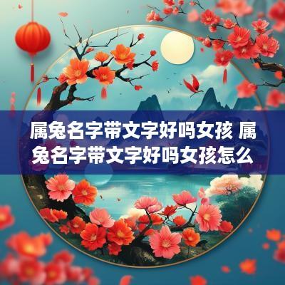 属兔名字带文字好吗女孩 属兔名字带文字好吗女孩怎么取