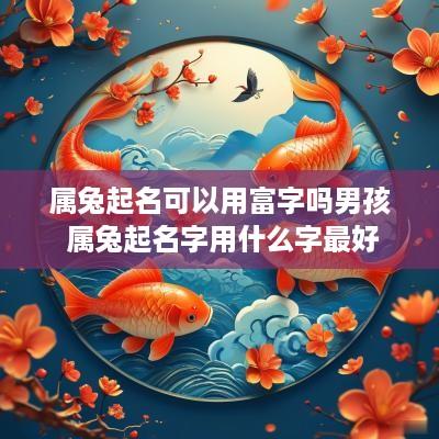 属兔起名可以用富字吗男孩 属兔起名字用什么字最好
