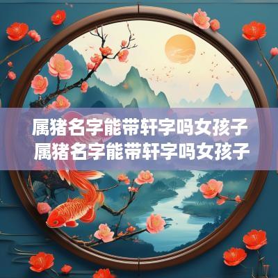 属猪名字能带轩字吗女孩子 属猪名字能带轩字吗女孩子怎么取名