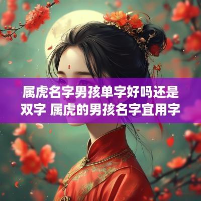 属虎名字男孩单字好吗还是双字 属虎的男孩名字宜用字