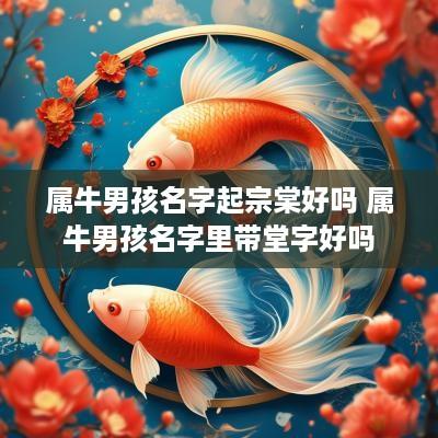 属牛男孩名字起宗棠好吗 属牛男孩名字里带堂字好吗