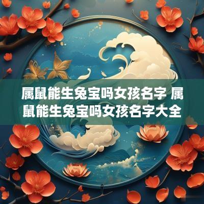 属鼠能生兔宝吗女孩名字 属鼠能生兔宝吗女孩名字大全