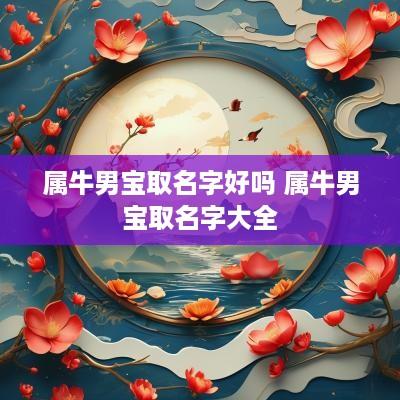 属牛男宝取名字好吗 属牛男宝取名字大全