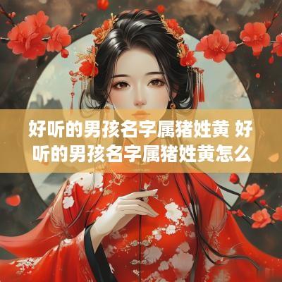 好听的男孩名字属猪姓黄 好听的男孩名字属猪姓黄怎么取