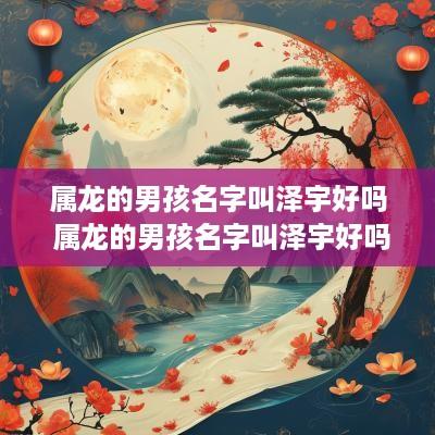 属龙的男孩名字叫泽宇好吗 属龙的男孩名字叫泽宇好吗