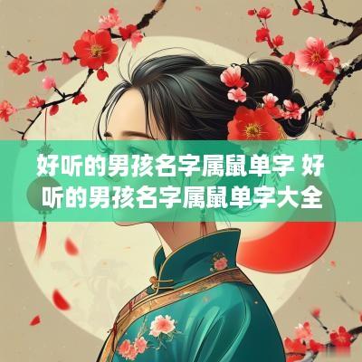 好听的男孩名字属鼠单字 好听的男孩名字属鼠单字大全