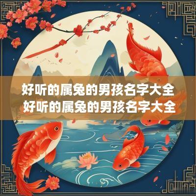好听的属兔的男孩名字大全 好听的属兔的男孩名字大全集