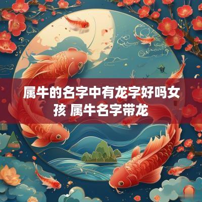 属牛的名字中有龙字好吗女孩 属牛名字带龙 属牛的名字中有龙字好吗女孩 属牛名字带龙