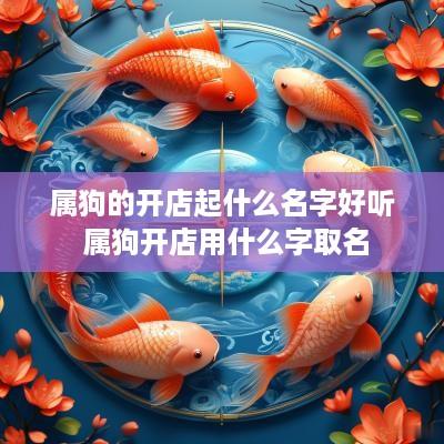 属狗的开店起什么名字好听 属狗开店用什么字取名