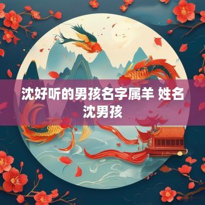 沈好听的男孩名字属羊 姓名沈男孩