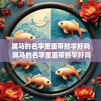 属马的名字里面带熙字好吗 属马的名字里面带熙字好吗男孩