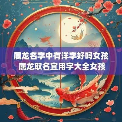 属龙名字中有洋字好吗女孩 属龙取名宜用字大全女孩