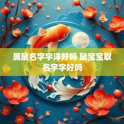 属鼠名字宇洋好吗 鼠宝宝取名宇字好吗
