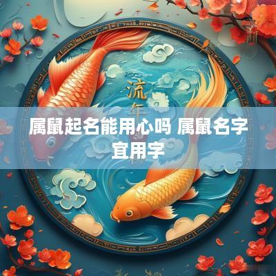 属鼠起名能用心吗 属鼠名字宜用字