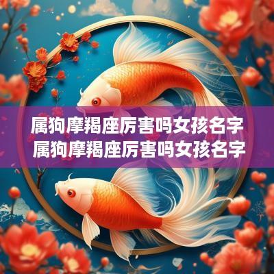 属狗摩羯座厉害吗女孩名字 属狗摩羯座厉害吗女孩名字大全