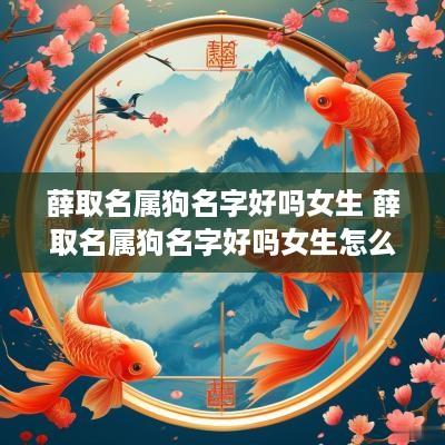 薛取名属狗名字好吗女生 薛取名属狗名字好吗女生怎么取