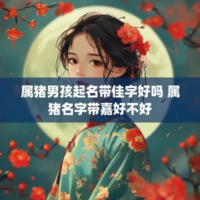 属猪男孩起名带佳字好吗 属猪名字带嘉好不好