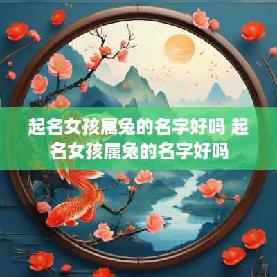 起名女孩属兔的名字好吗 起名女孩属兔的名字好吗