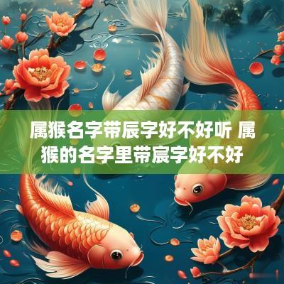 属猴名字带辰字好不好听 属猴的名字里带宸字好不好